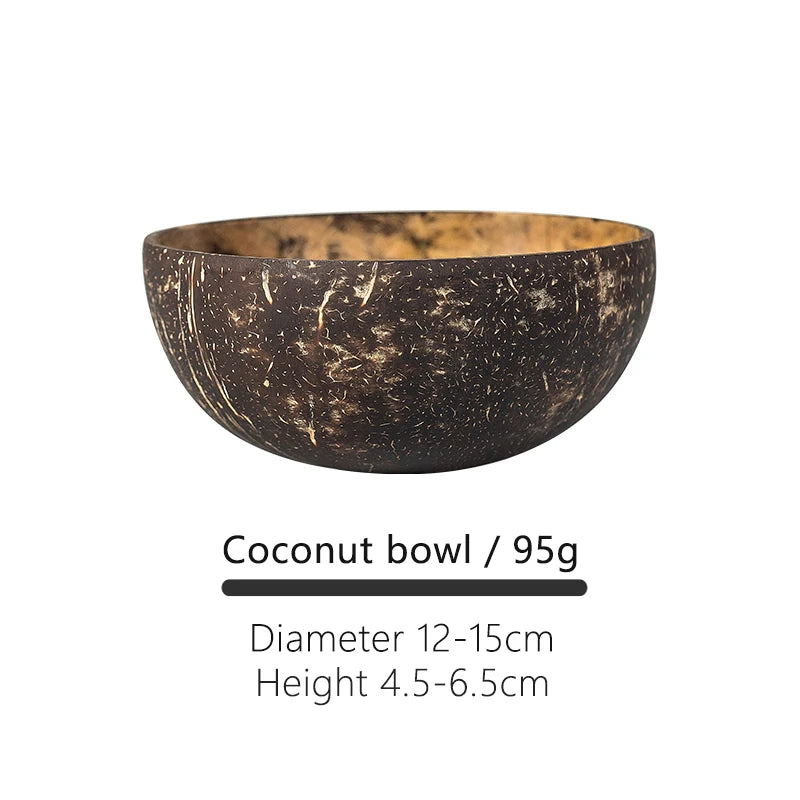 Natural Coconut Bowl Decoration Fruit Salad Noodle Rice Bowl Fruit Bowl