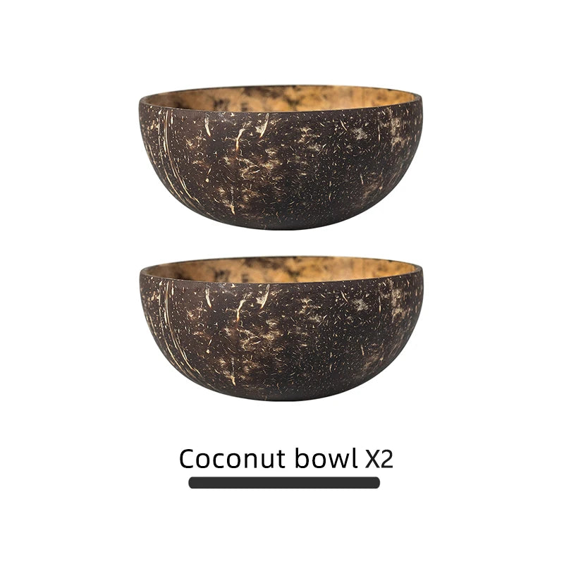 Natural Coconut Bowl Decoration Fruit Salad Noodle Rice Bowl Fruit Bowl