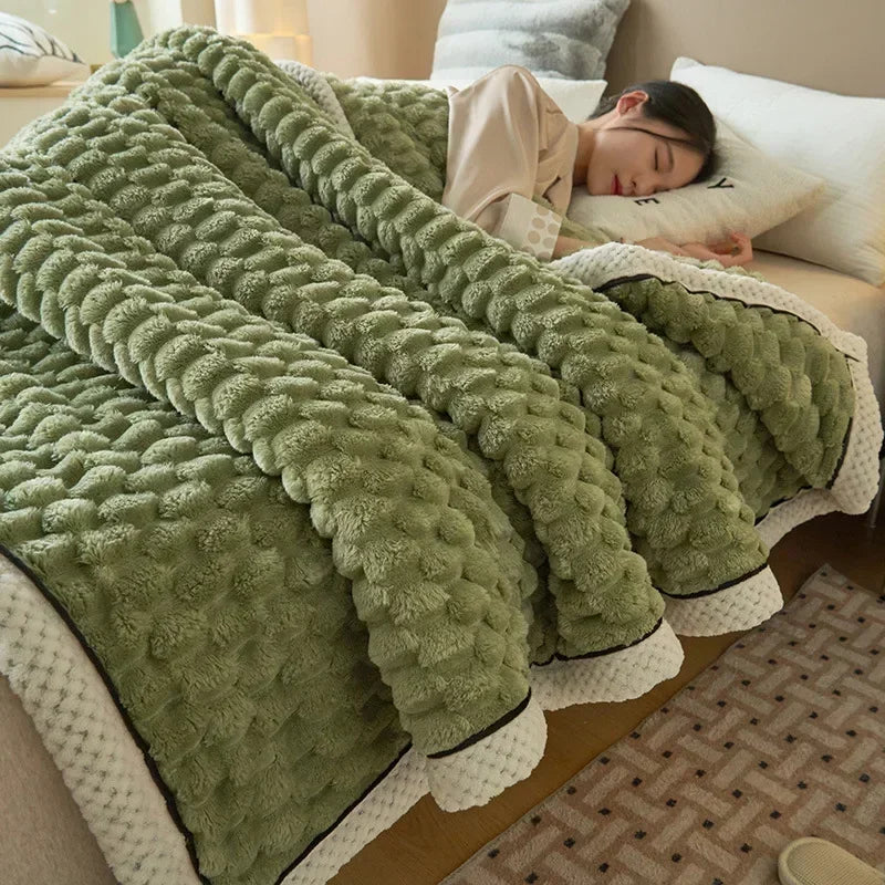 Turtle Velvet Autumn Winter Warm Sleeping Blanket