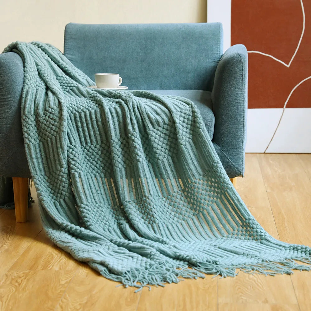 Decorative Blanket for Sofa Bed Throw Chunky Knit Throw Blankets