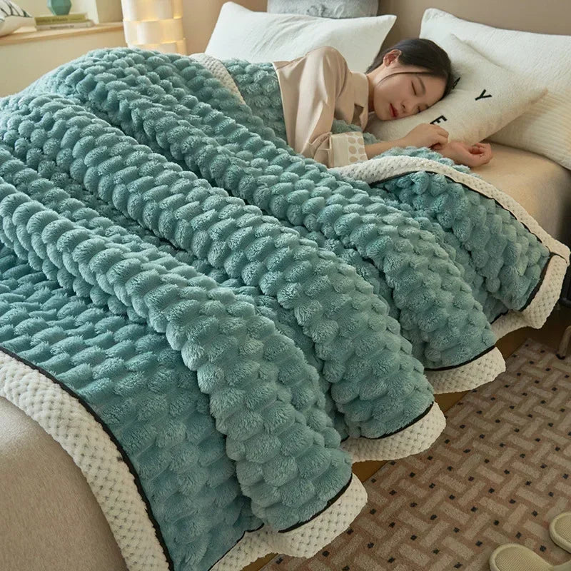 Turtle Velvet Autumn Winter Warm Sleeping Blanket