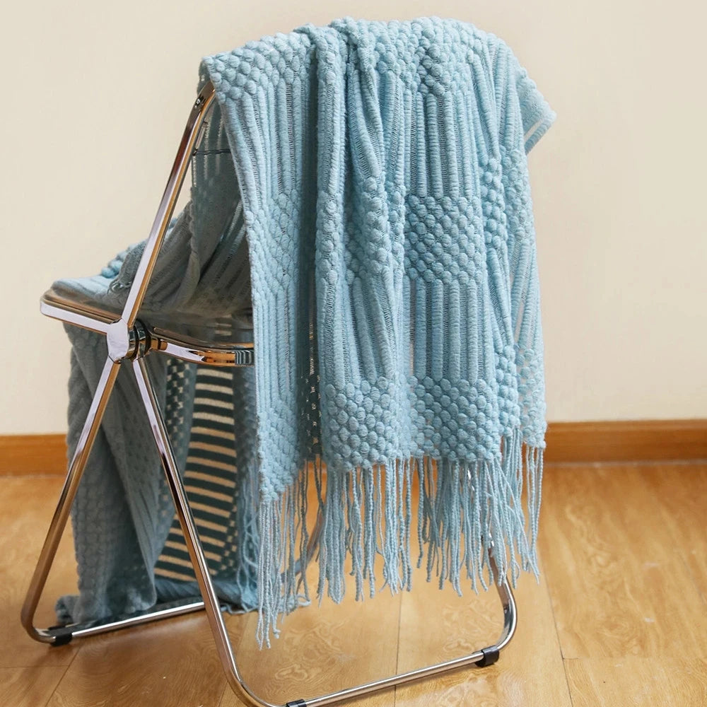 Decorative Blanket for Sofa Bed Throw Chunky Knit Throw Blankets