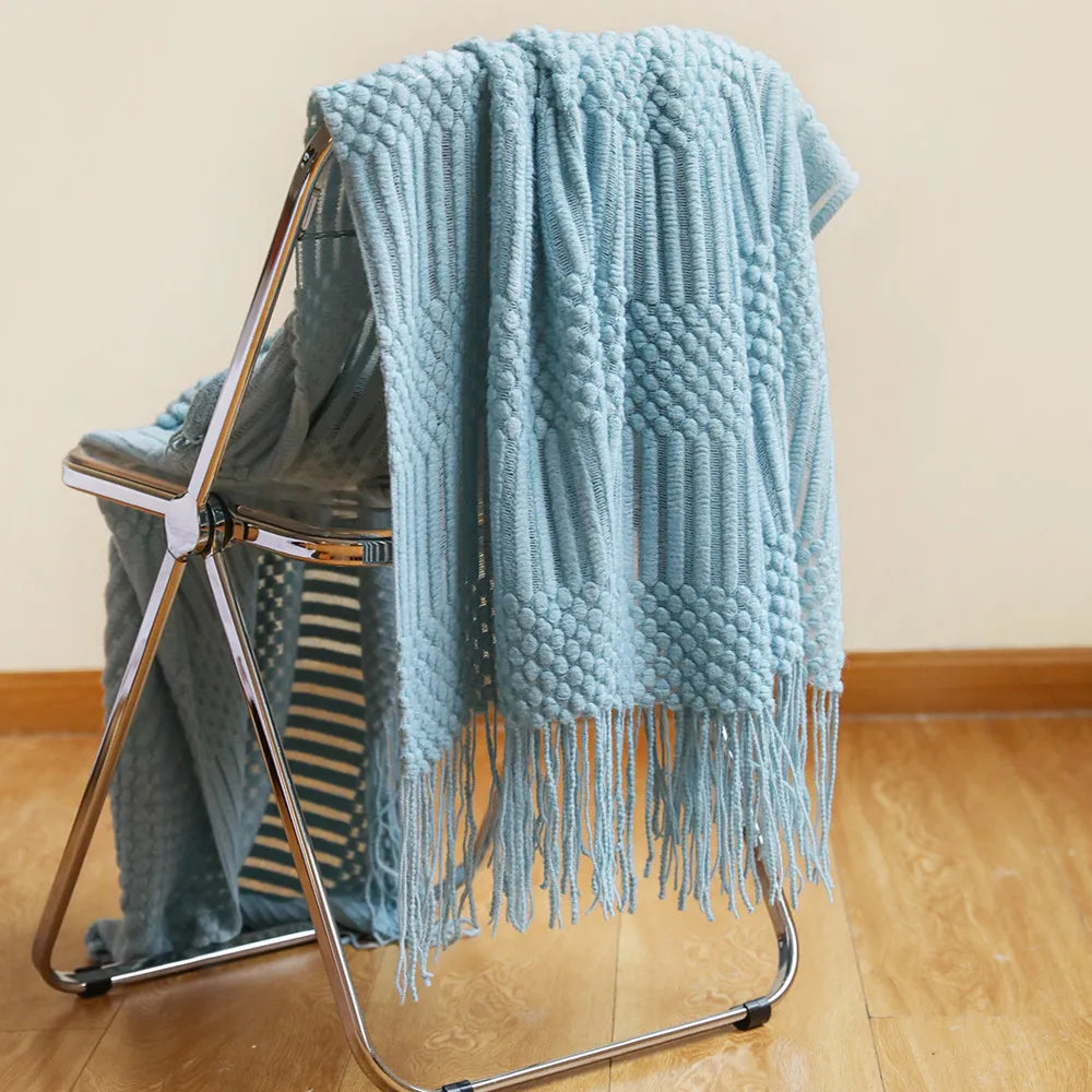 Decorative Blanket for Sofa Bed Throw Chunky Knit Throw Blankets