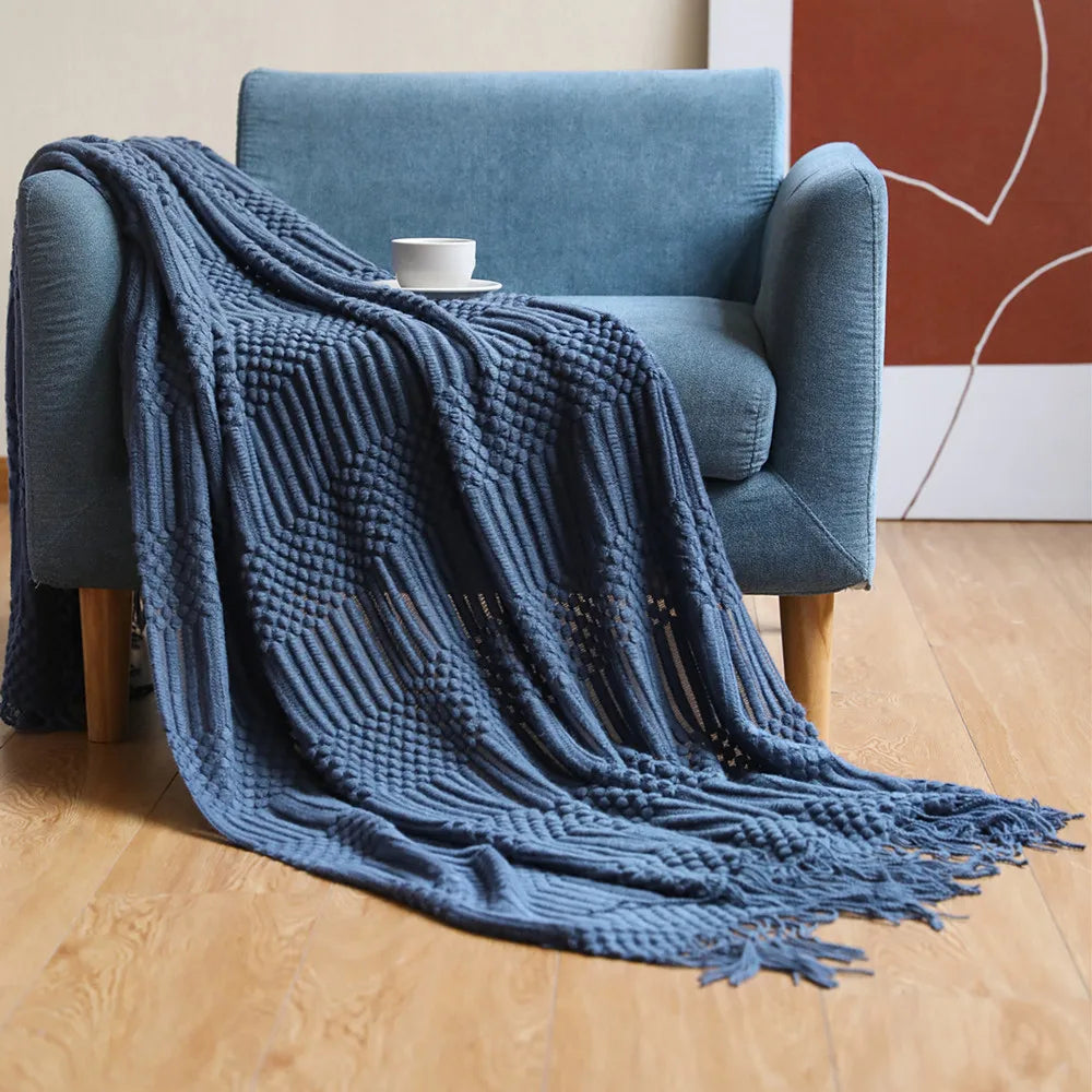 Decorative Blanket for Sofa Bed Throw Chunky Knit Throw Blankets