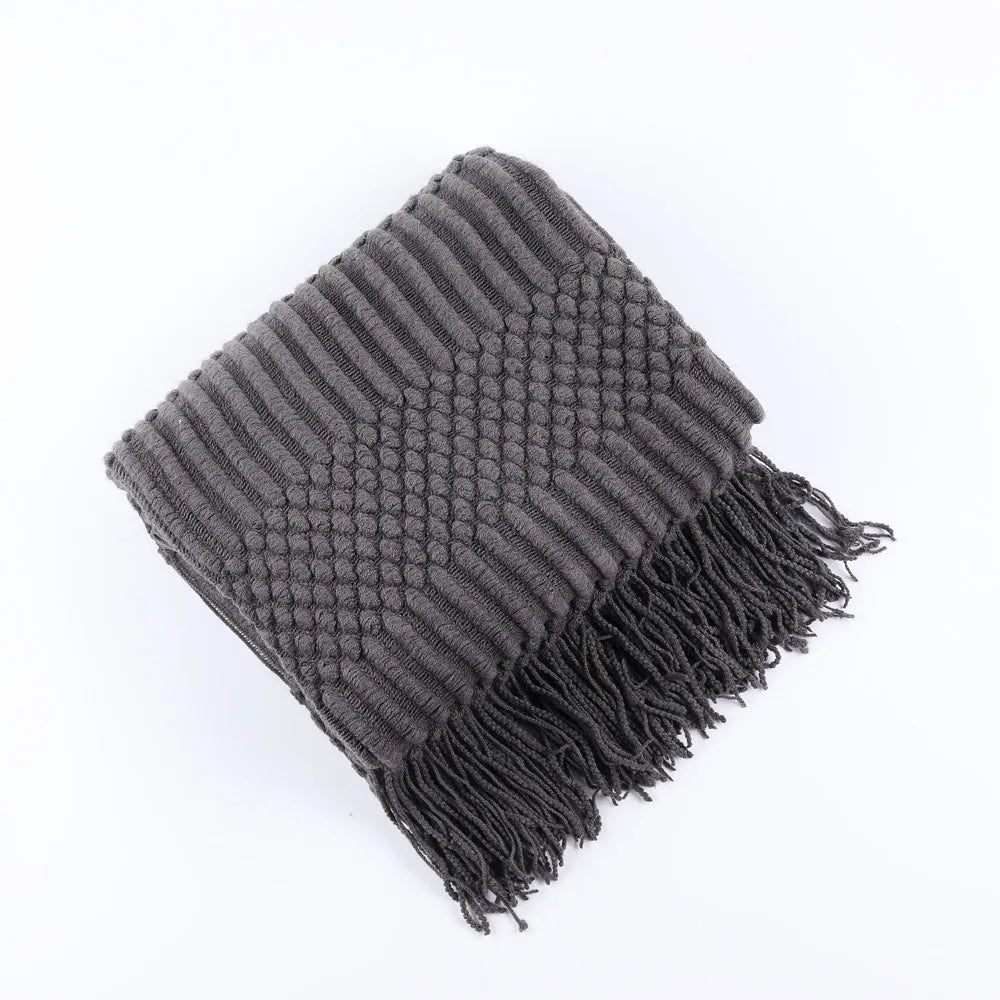 Decorative Blanket for Sofa Bed Throw Chunky Knit Throw Blankets